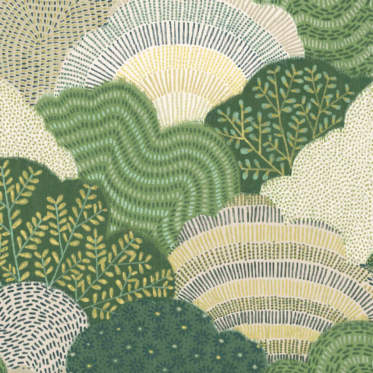 Fernshaw Evergreen Wallpaper