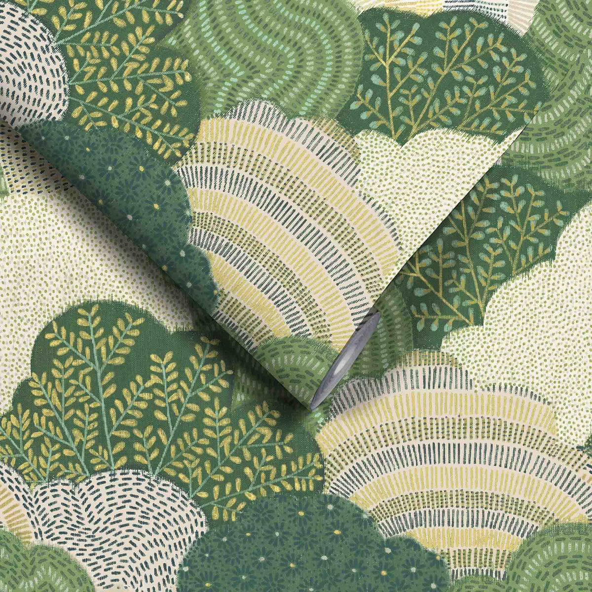 Fernshaw Evergreen Wallpaper