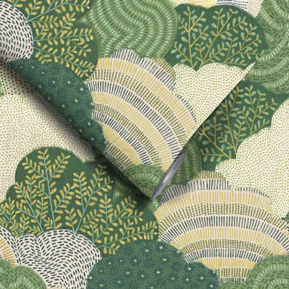 Fernshaw Evergreen Wallpaper