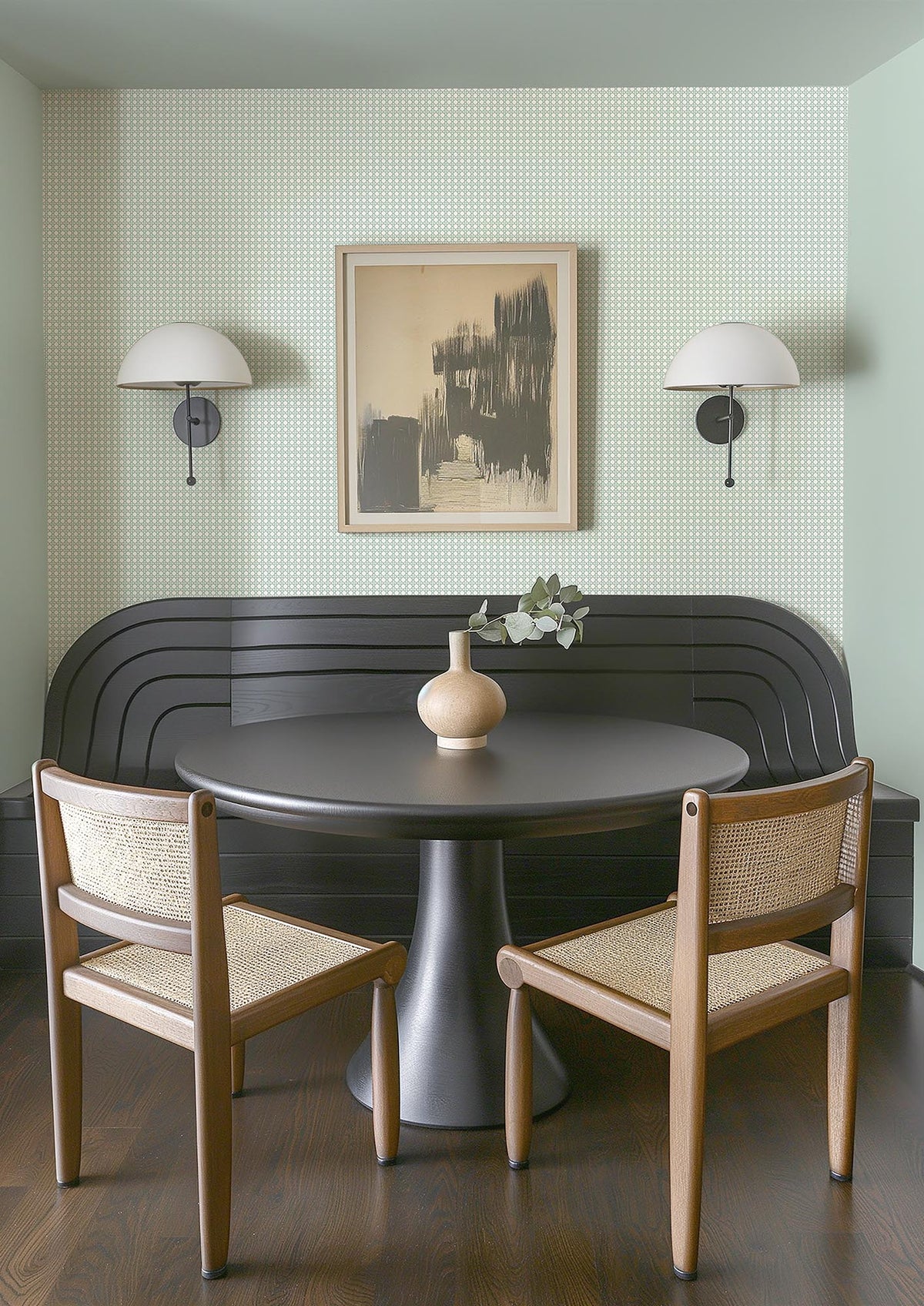Rattan Duck Egg Wallpaper