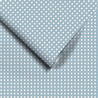 Rattan Indigo Wallpaper
