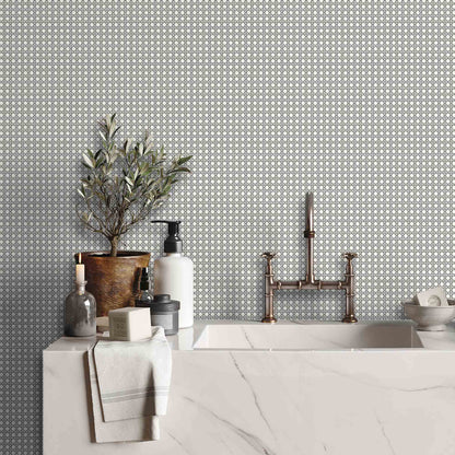 Rattan Mono Wallpaper