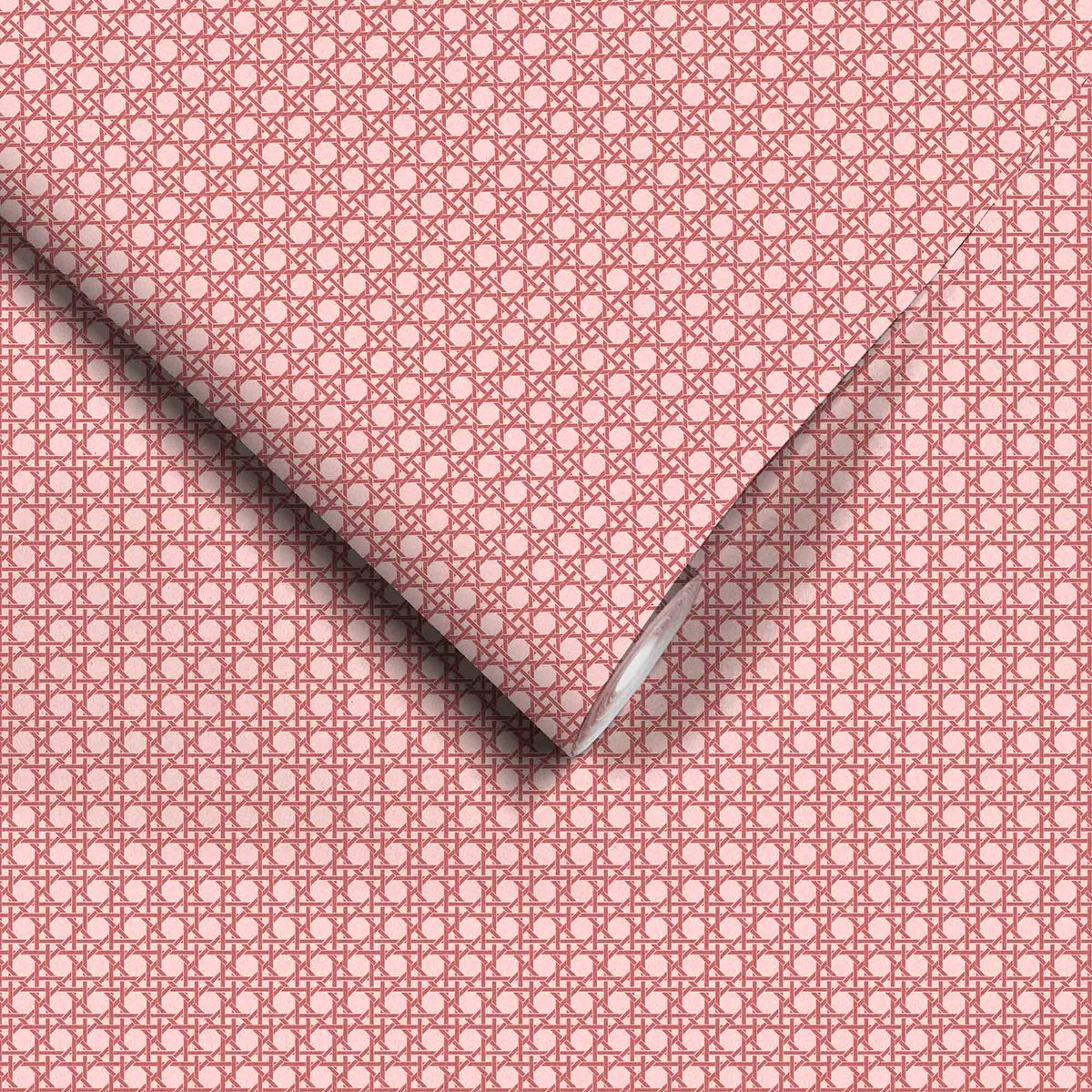 Rattan Rose Red Wallpaper