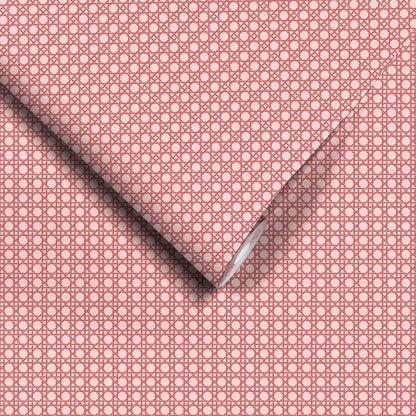 Rattan Rose Red Wallpaper