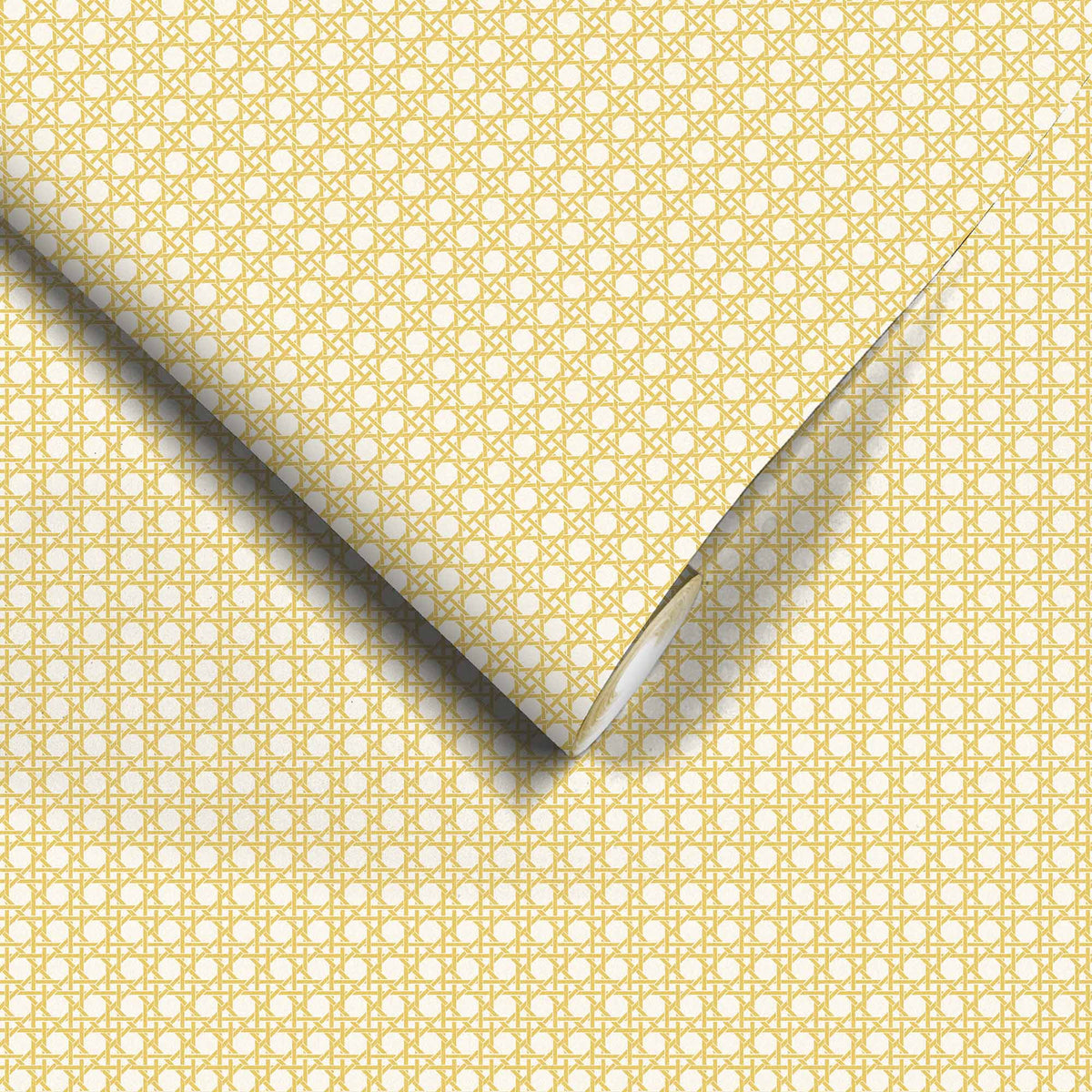 Rattan Golden Yellow Wallpaper