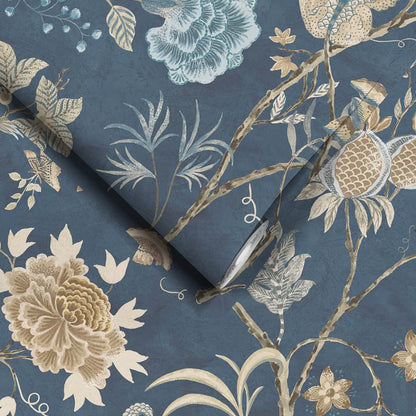 Pedana Indigo Blue Wallpaper
