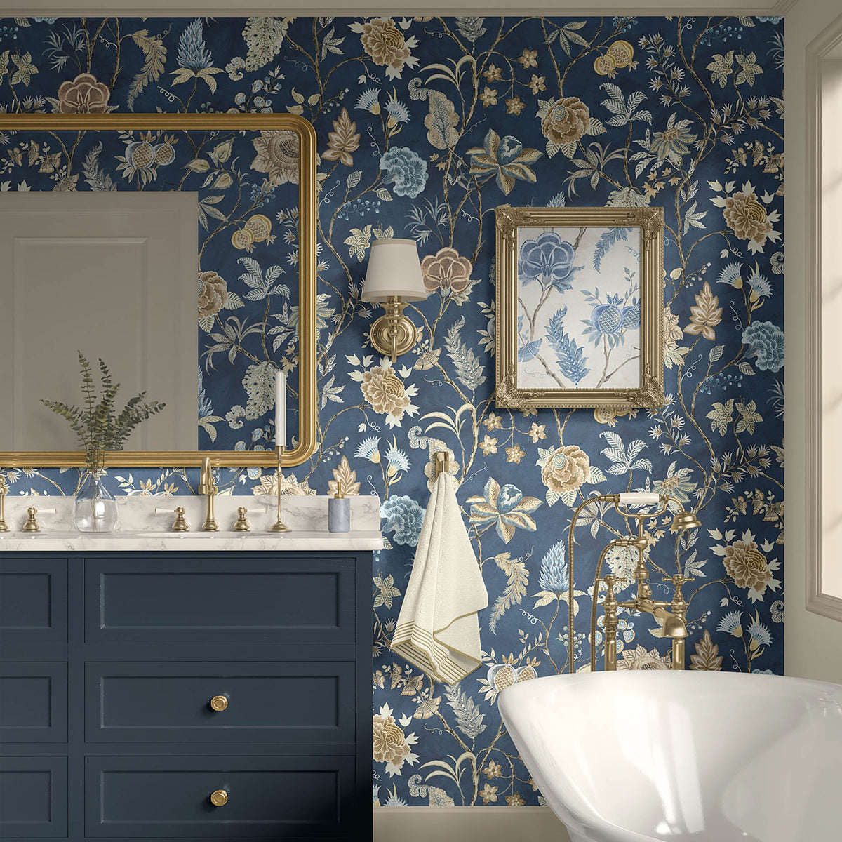 Pedana Indigo Blue Wallpaper