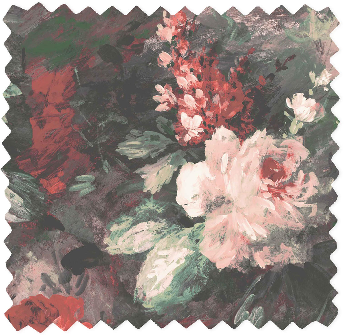 Ava Marika Blush/Rouge Floral Linen Fabric