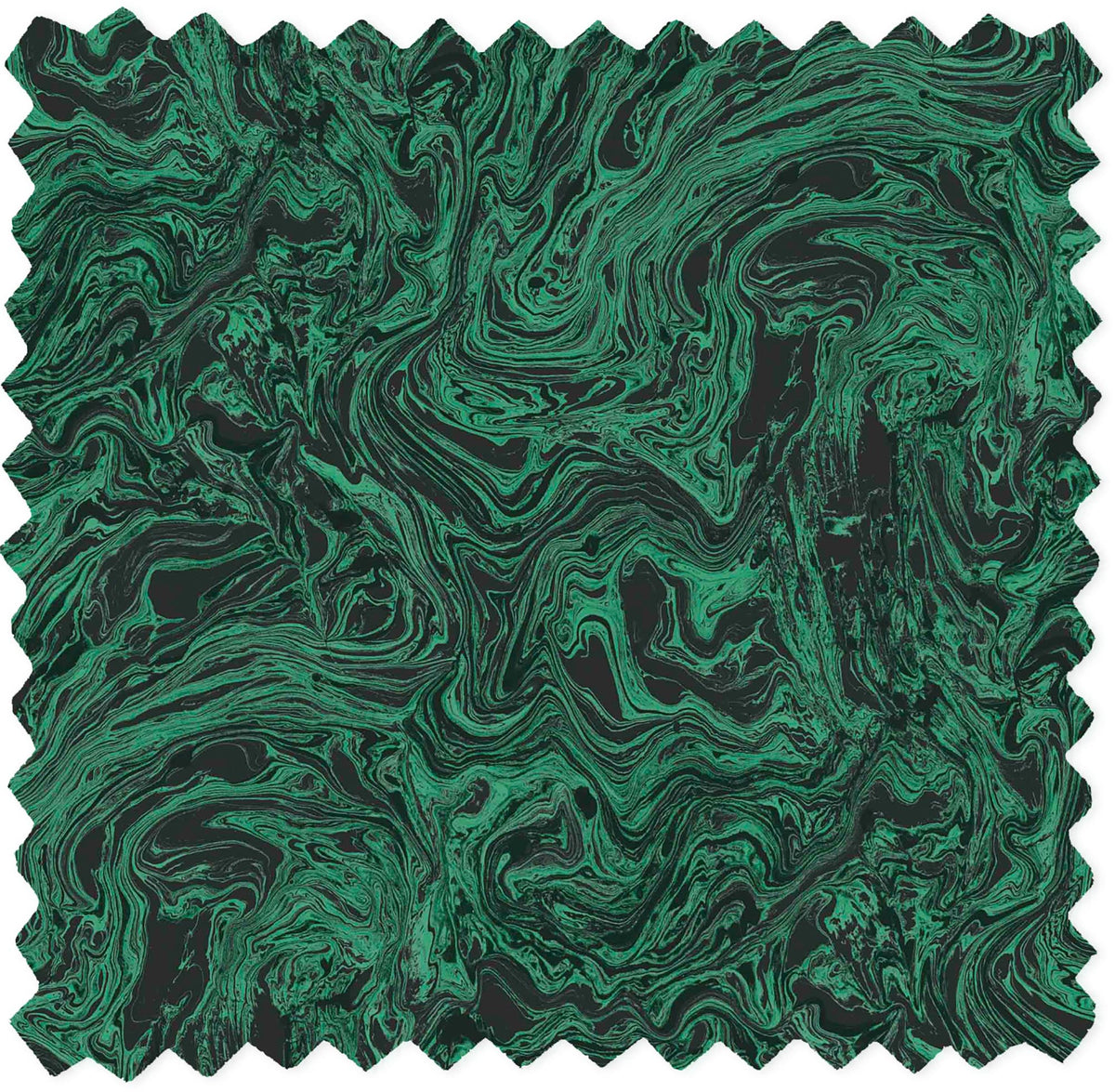 Flow Malachite Linen Fabric