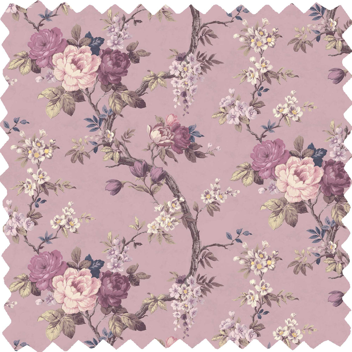 Ditsy Floral Smokey Heather Velvet Fabric