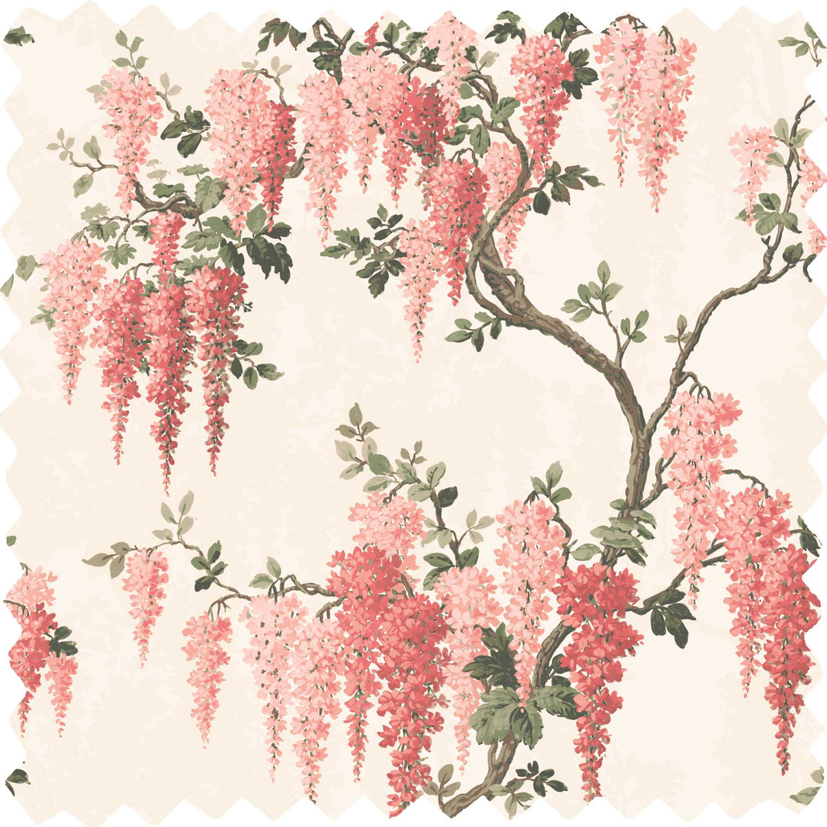 Wisteria Coral Linen Fabric