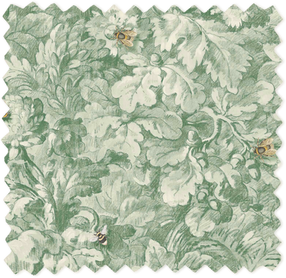 Busy Bee Moss Green Velvet Fabric