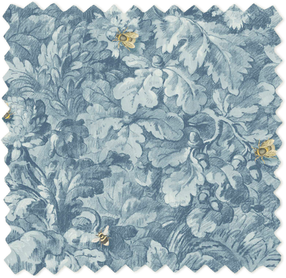 Busy Bee Reservoir Blue Linen Fabric