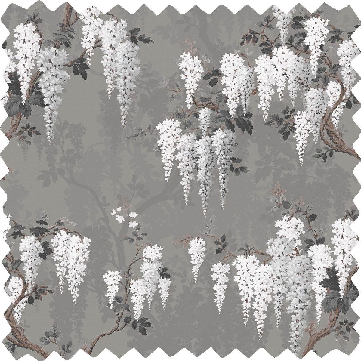 Wisteria Latte/Slate Grey Linen Fabric