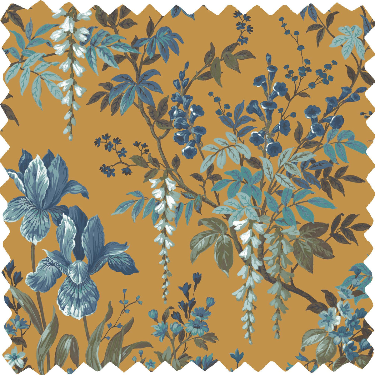 Hestia Mustard Linen Fabric