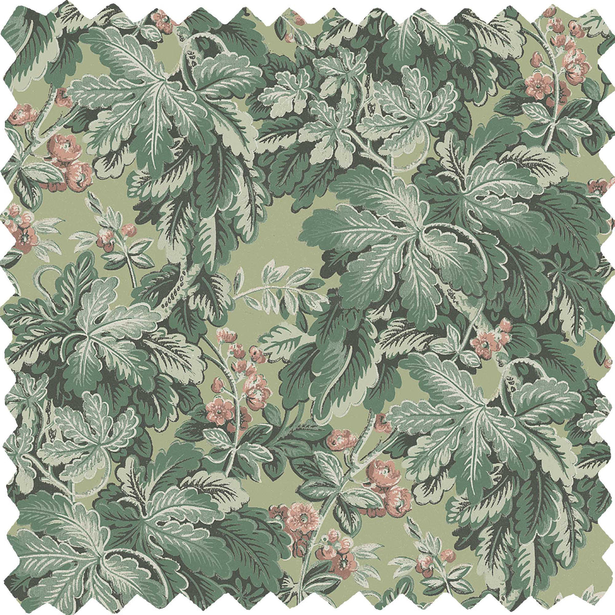 Avar Bracken Green Linen Fabric