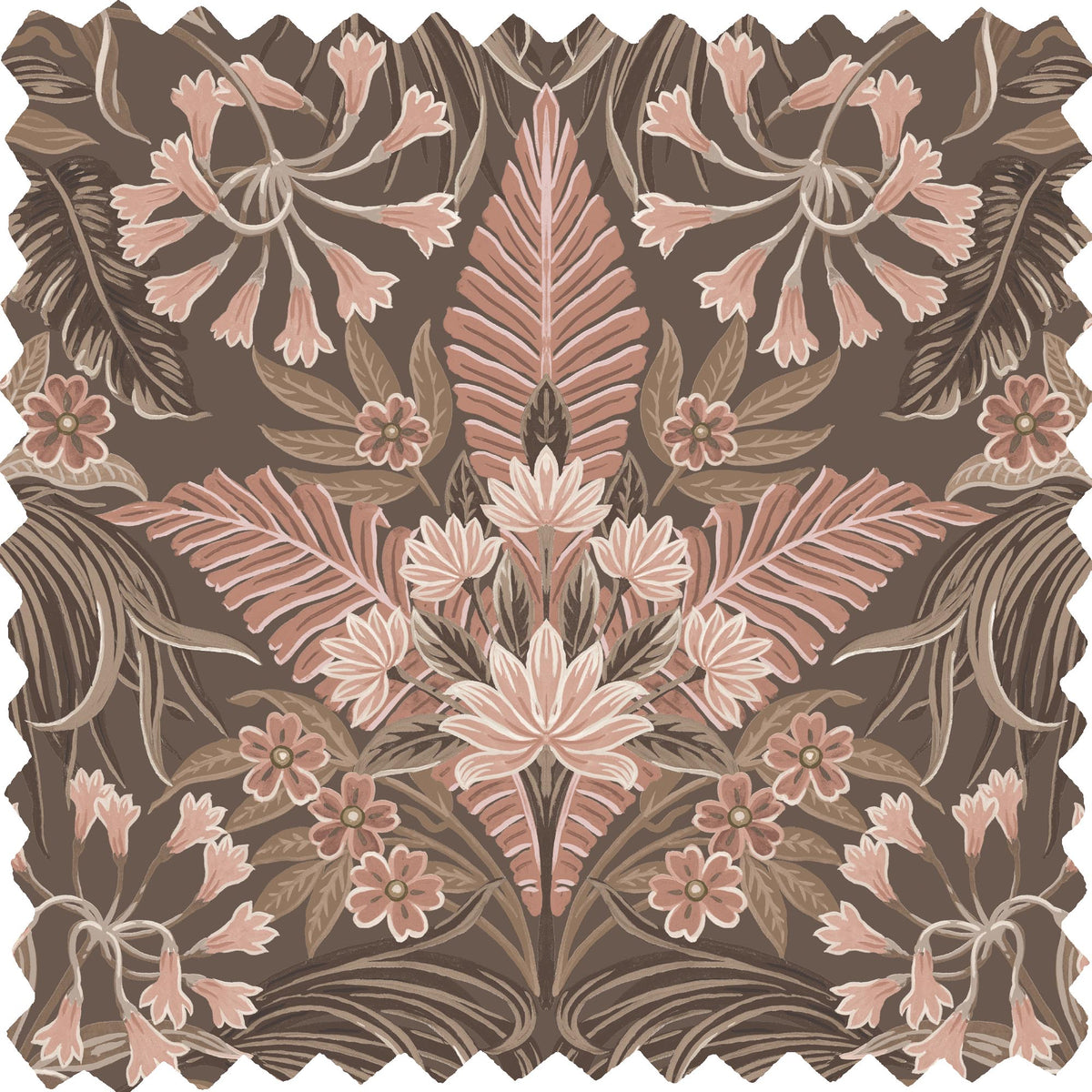 Mirk Peat Brown Linen Fabric