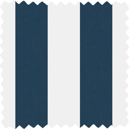 Awning Stripe Navy/White Linen Fabric