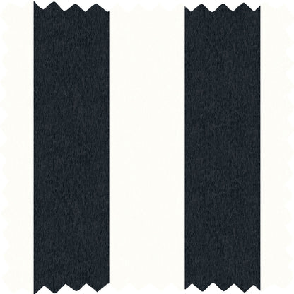 Awning Stripe Monochrome Linen Fabric