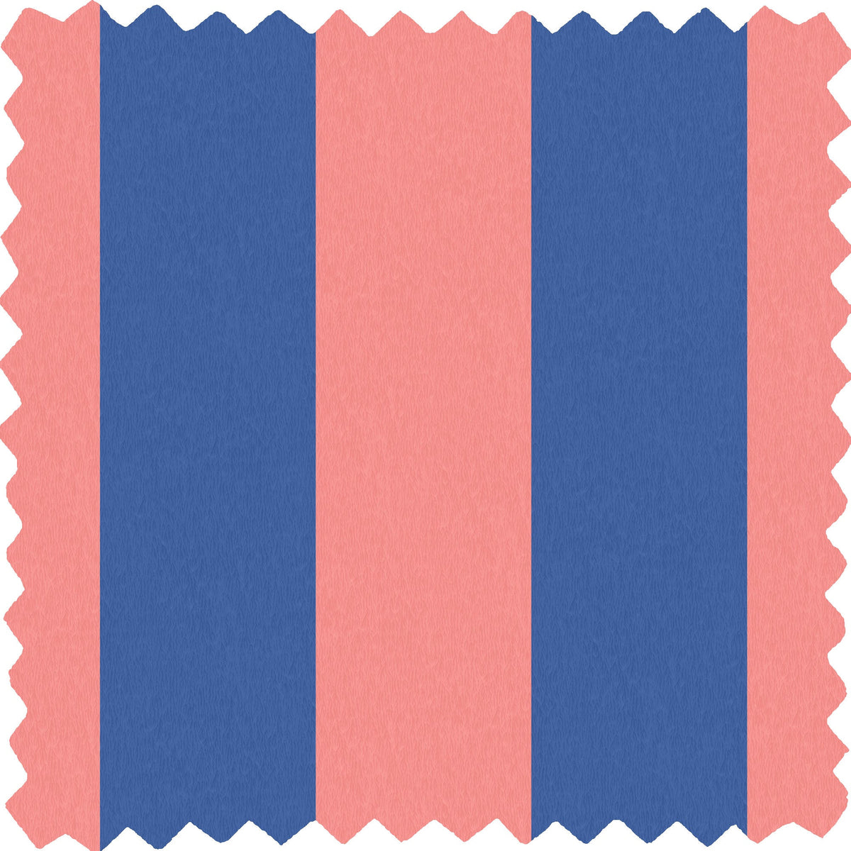 Awning Stripe Electric Blue Linen Fabric