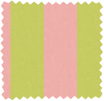 Awning Stripe Lime Rose Linen Fabric