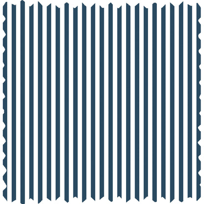 Matchstick Stripe Navy/White Linen Fabric