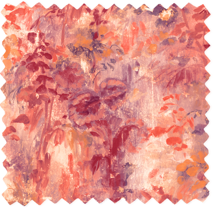 Aquarelle Red Earth Linen Fabric