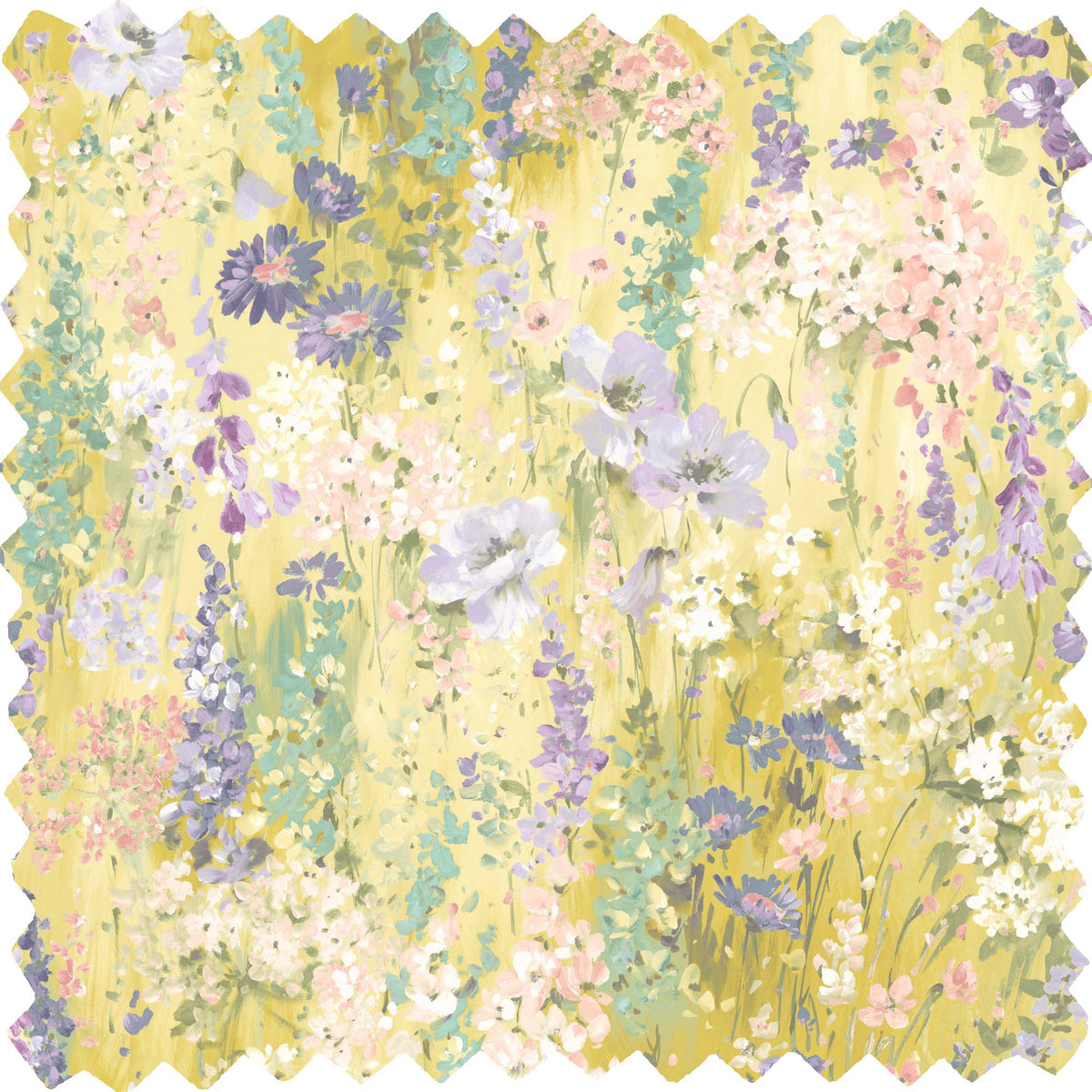 Wilderness Lemon Burst Linen Fabric
