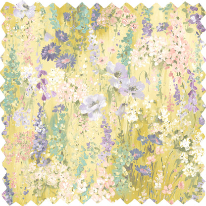Wilderness Lemon Burst Linen Fabric