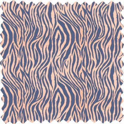Debra Zebra Sea Coral Linen Fabric