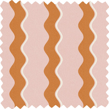 Cari Wave Gorse/Pink Cloud Linen Fabric