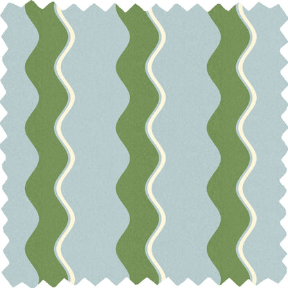 Cari Wave Pacific Blue Linen Fabric