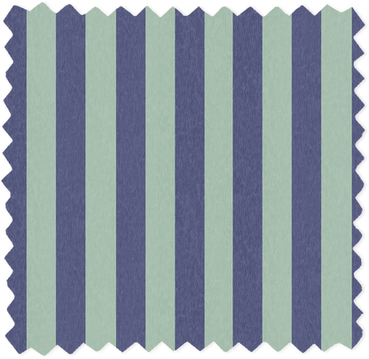 Jockey Stripe Mint Blue Linen Fabric