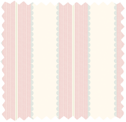 Pin Up Stripe Pastel Pink Linen Fabric