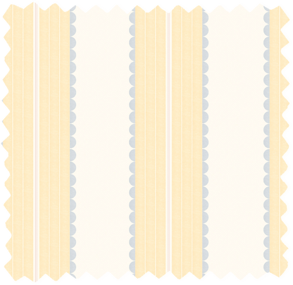 Pin Up Stripe Soft Yellow Linen Fabric