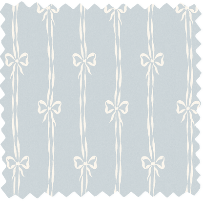 Bow Peep Dusky Blue Linen Fabric