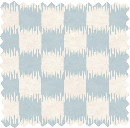 Checkmate Powder Blue Linen Fabric