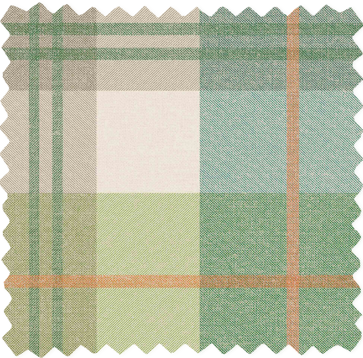 Tartanowski Olive Green Linen Fabric