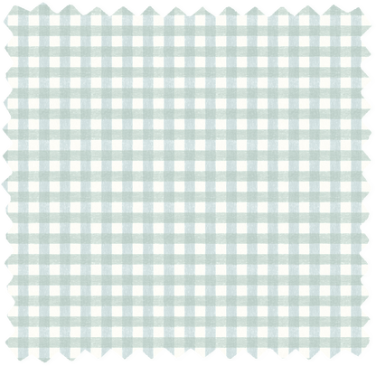 Vichy Check Duck Egg Linen Fabric