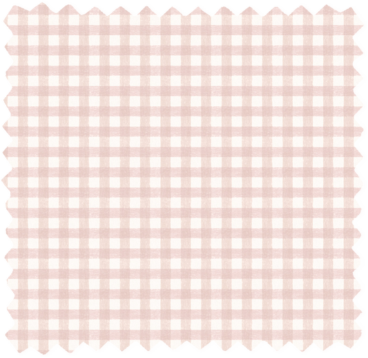 Vichy Check Blush Linen Fabric