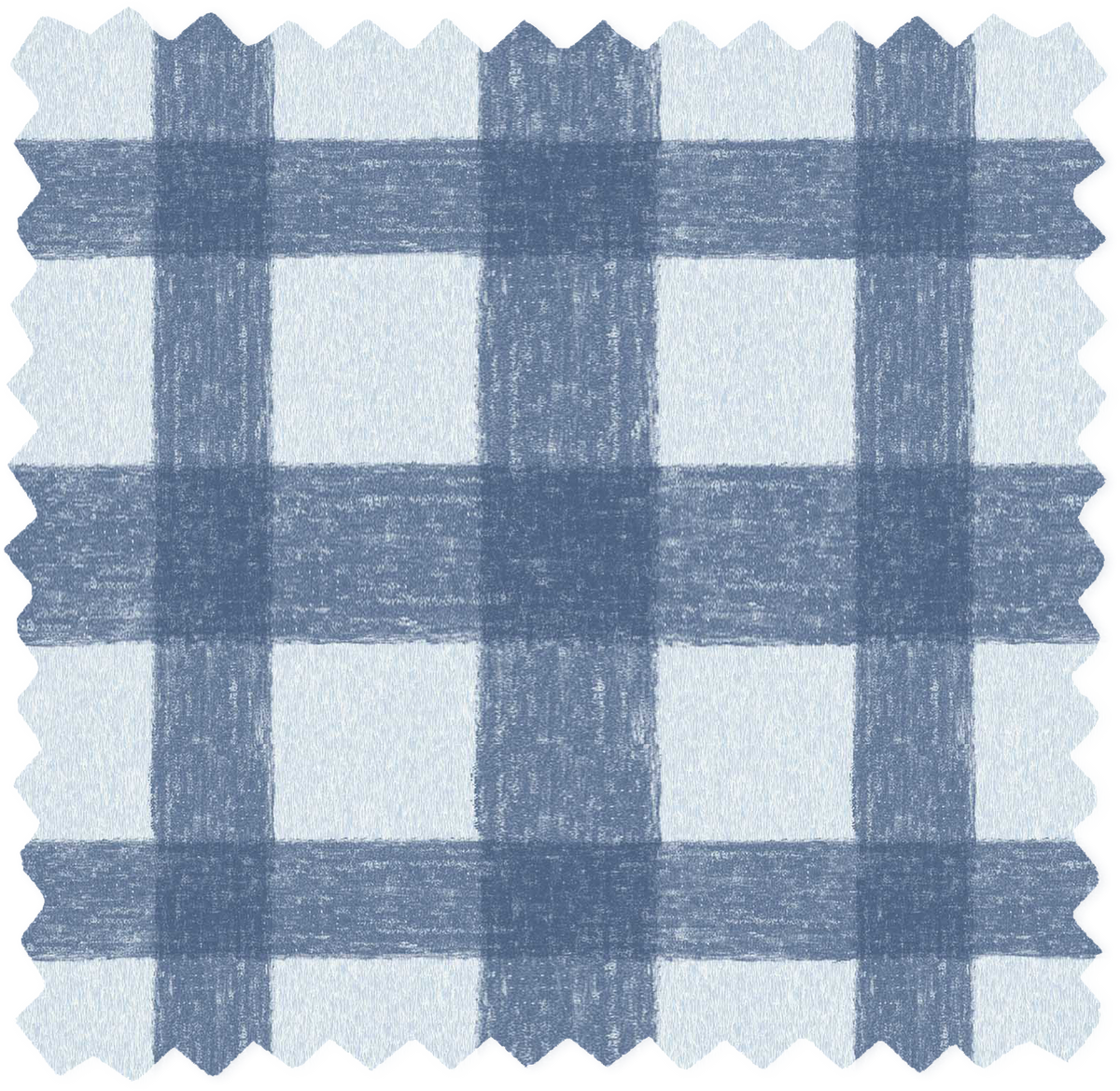 Buffalo Plaid Denim Blue Linen Fabric