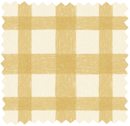 Buffalo Plaid Amber Linen Fabric