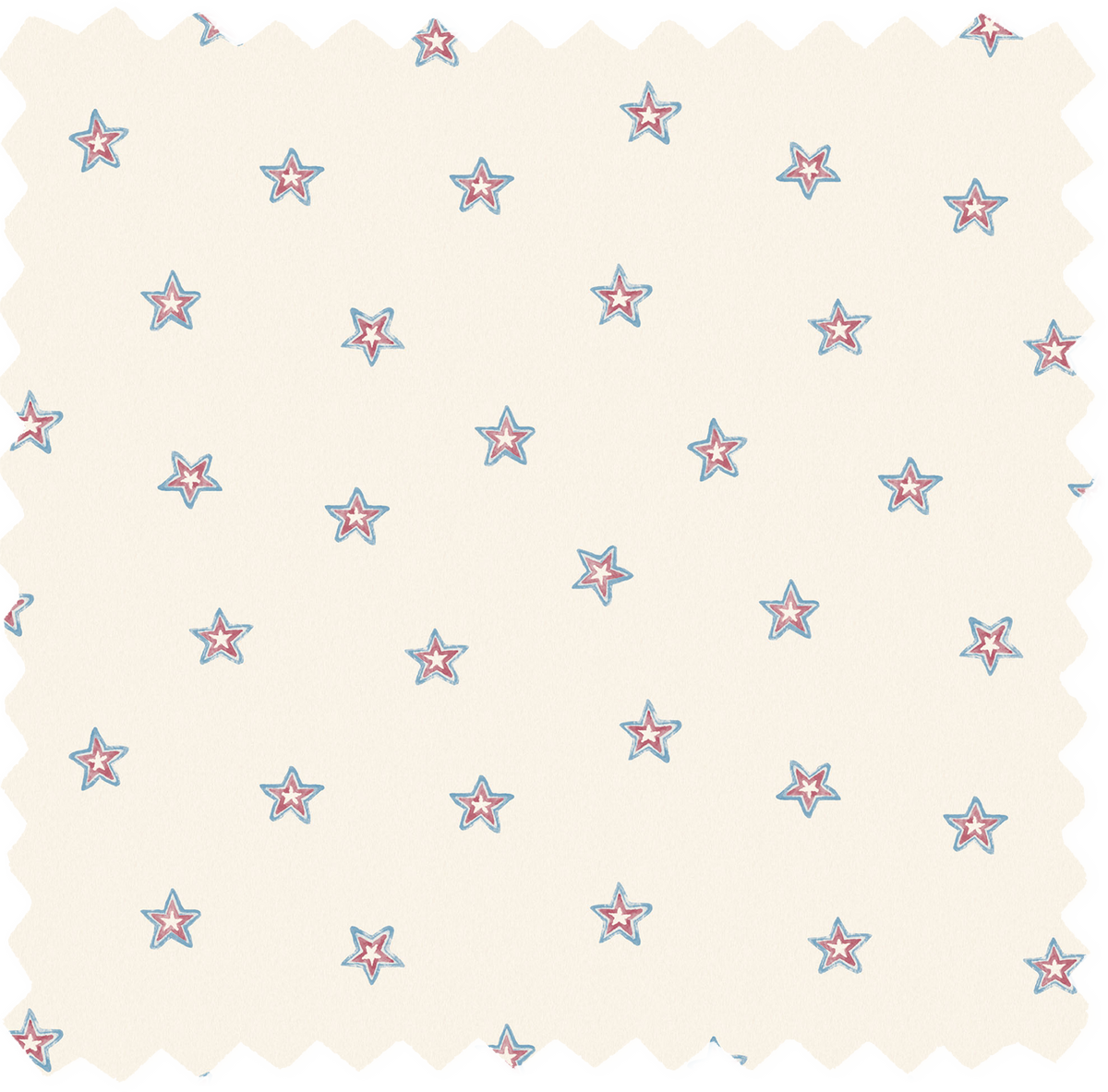 Cosmic Blue/Red Linen Fabric