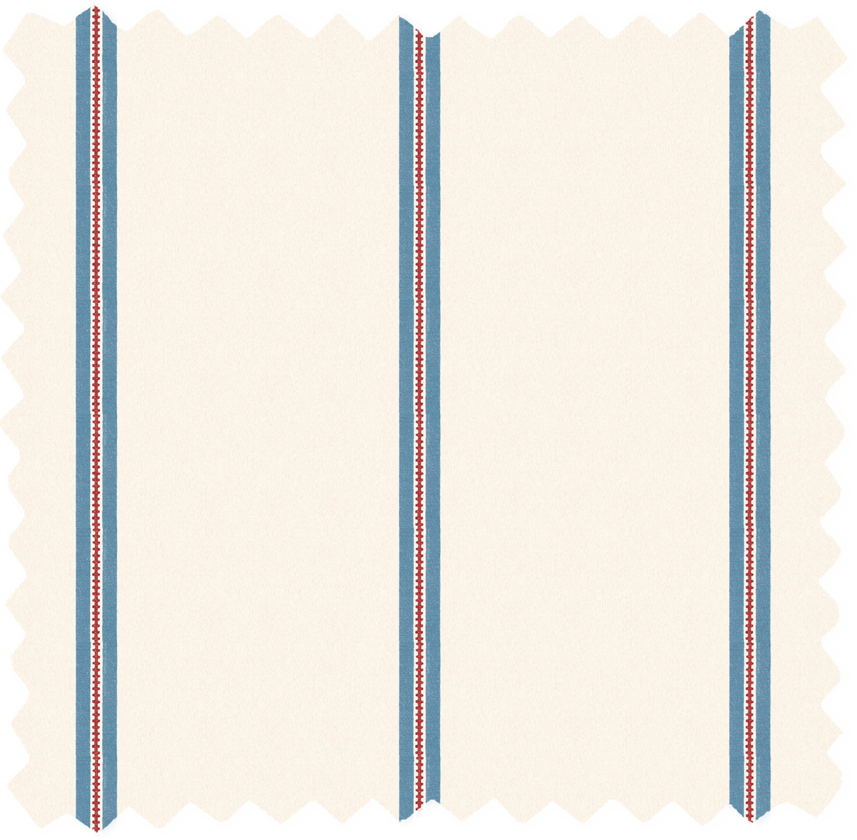 Ziggy Stripe Harbour Blue Linen Fabric