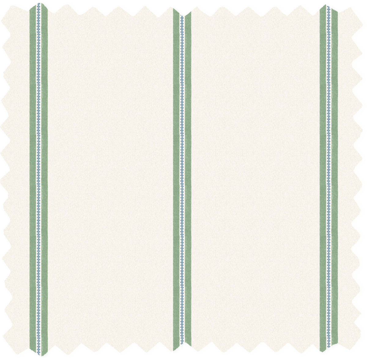 Ziggy Stripe Verdigris Linen Fabric