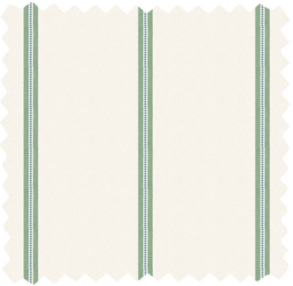 Ziggy Stripe Verdigris Linen Fabric