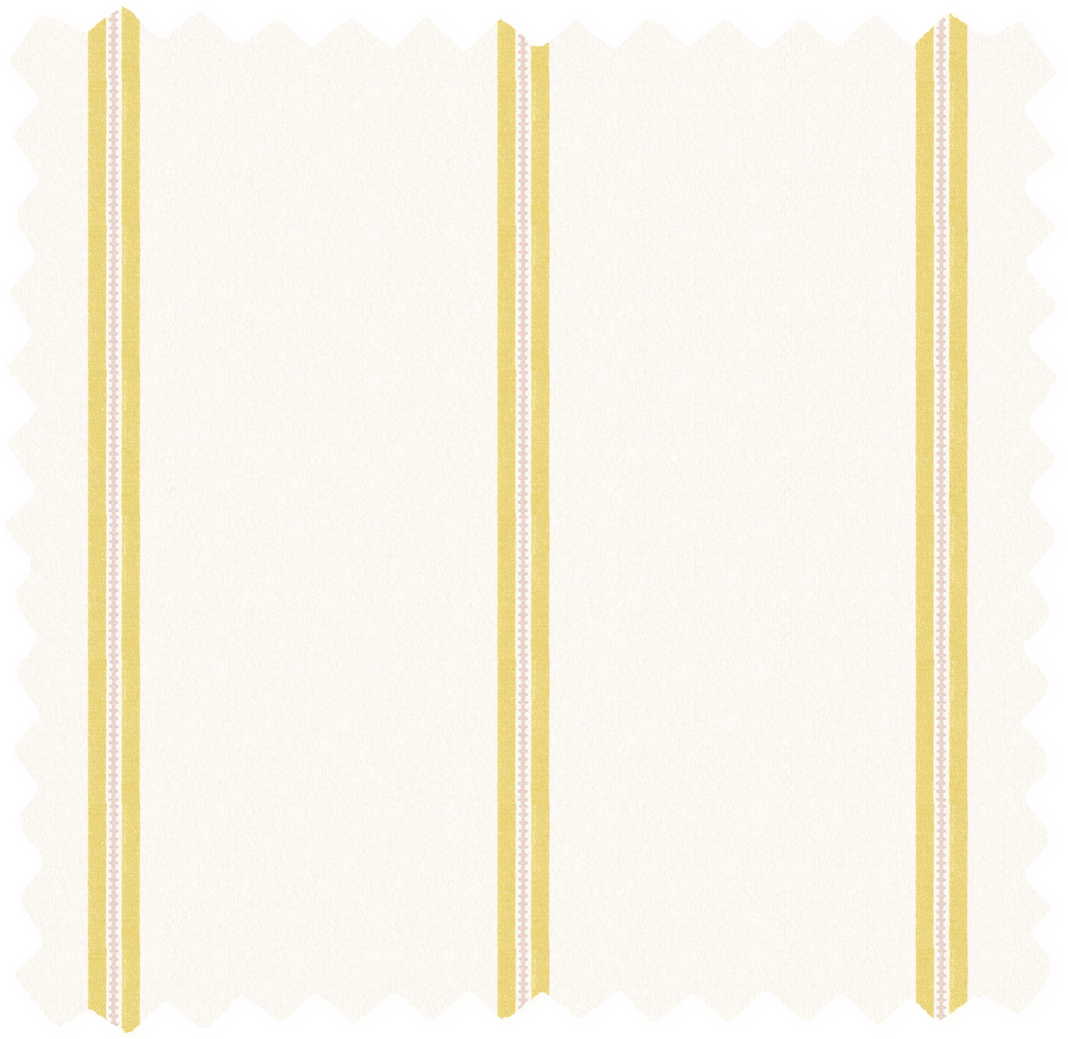 Ziggy Stripe Sunshine Yellow Linen Fabric