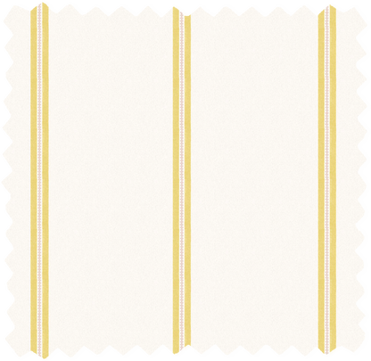 Ziggy Stripe Sunshine Yellow Linen Fabric