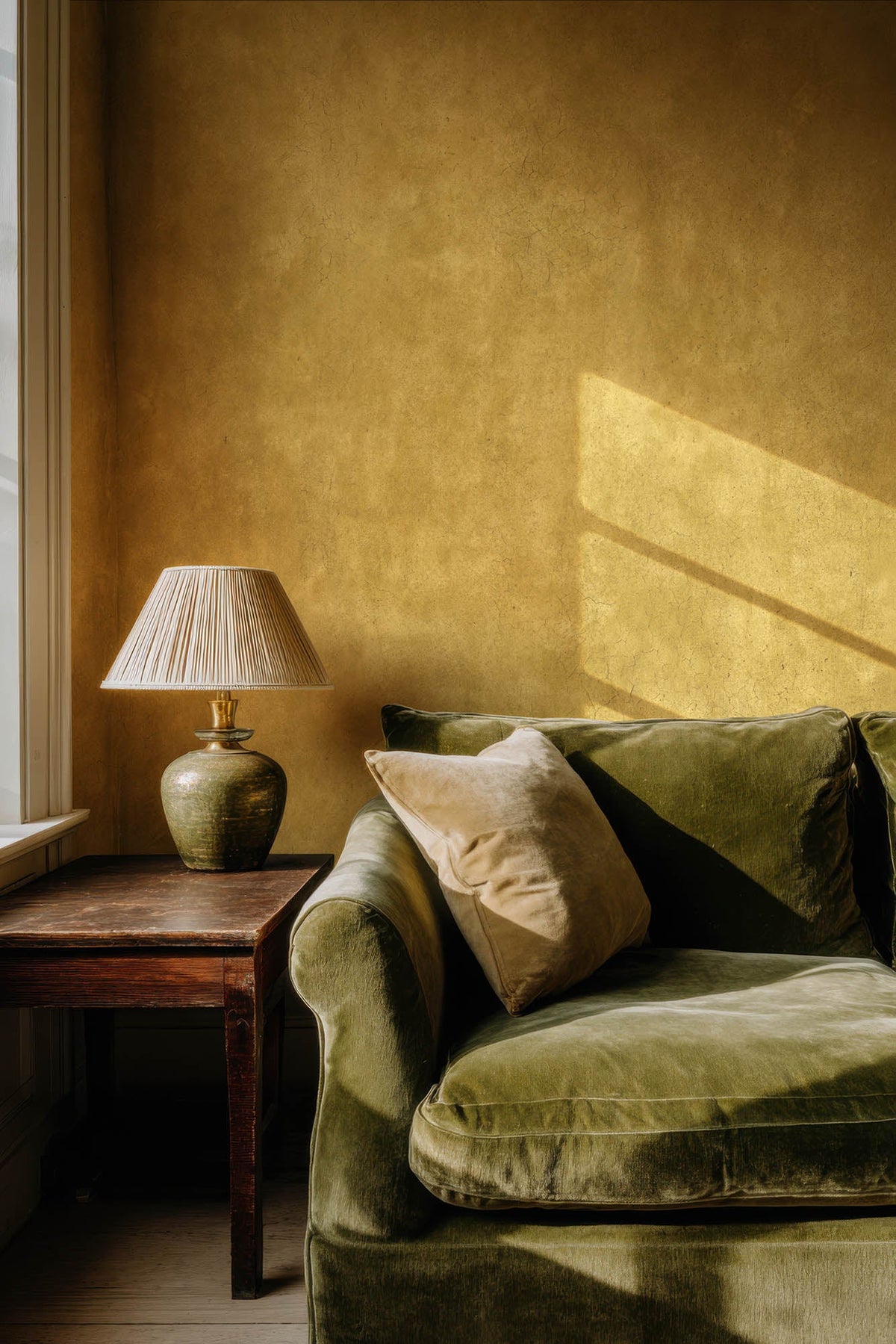 Craquelure Old Gold Wallpaper