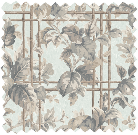 Verdant Trellis Celadon Velvet Fabric